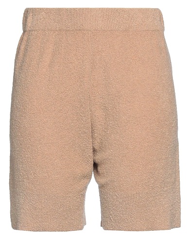 MAISON FLÂNEUR Shorts & Bermuda Camel 65% Cotton, 25% Polyamide, 10% Cashmere