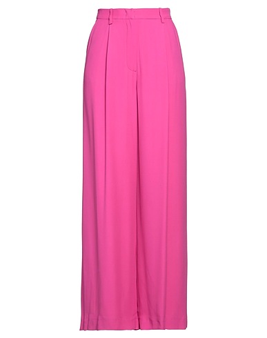 FEDERICA TOSI Casual trouser Magenta 50% Acetate, 50% Viscose