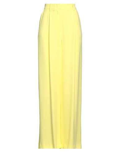 FEDERICA TOSI Casual pants Yellow 50% Acetate, 50% Viscose