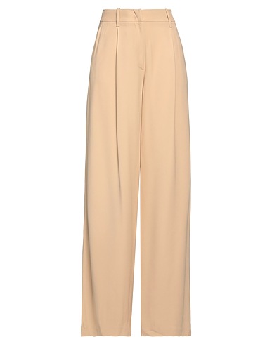 FEDERICA TOSI Casual trouser Sand 50% Acetate, 50% Viscose