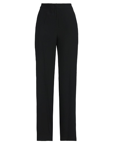 FEDERICA TOSI Casual trouser Black 50% Acetate, 50% Viscose