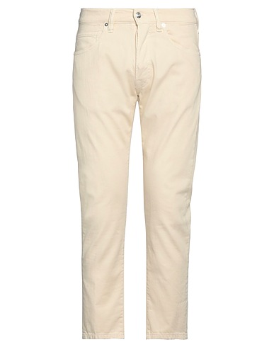 NINE IN THE MORNING Denim pants Ivory 99% Cotton, 1% Elastane