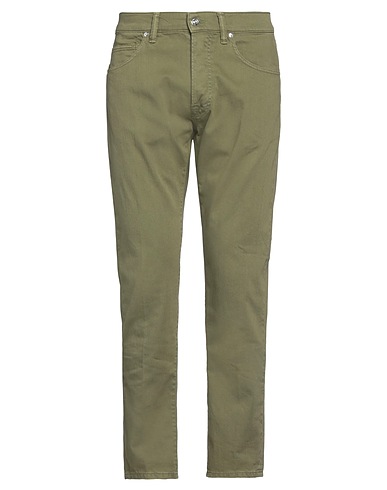 NINE IN THE MORNING Denim pants VERDE MILITARE 99% Cotton, 1% Elastane