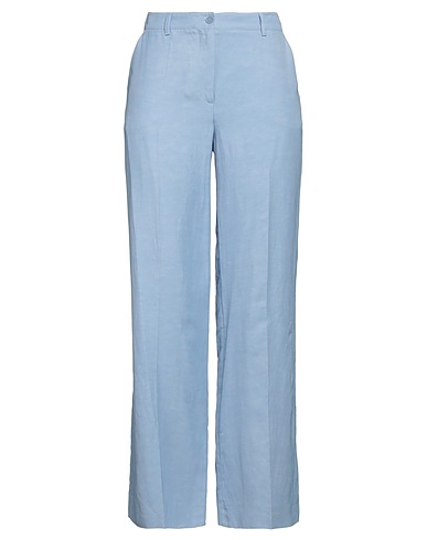 P.A.R.O.S.H. Pantalone Celeste 72% Viscosa, 28% Lino