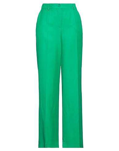 P.A.R.O.S.H. Casual trouser Green 72% Viscose, 28% Linen