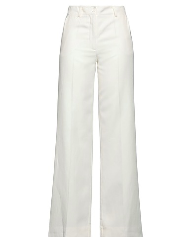 P.A.R.O.S.H. Pantalone Bianco 72% Viscosa, 28% Lino