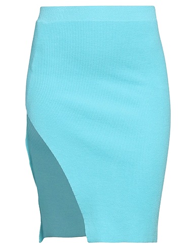 LANEUS Mini skirt Azure 90% Cotton, 10% Lycra®