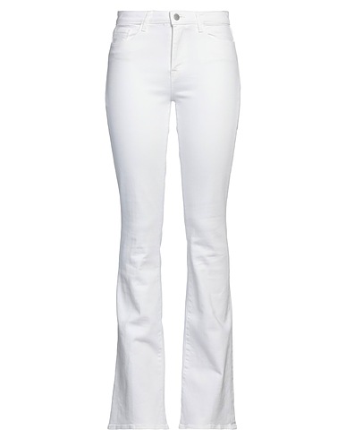 L'AGENCE Denim trousers White 98% Cotton, 2% Elastane