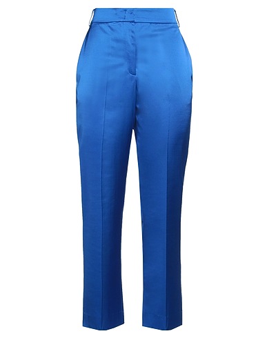 BCBGMAXAZRIA Casual trouser Bright blue 60% Wool, 40% Polyester