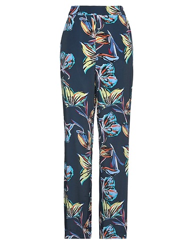 DIANE VON FURSTENBERG Casual trouser Navy blue 66% Viscose, 34% Silk
