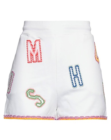 MOSCHINO Παντελόνι φόρμας Λευκό 100% Βαμβάκι