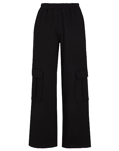 8 by YOOX Cargo ORGANIC COTTON CARGO SWEATPANT
 Black 100% Organic cotton