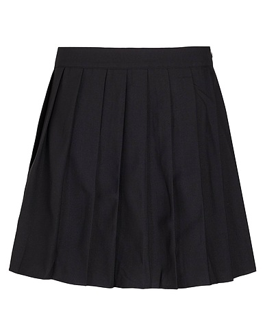 8 by YOOX Mini skirt PLEATED SKATER MINI SKIRT
 Black 65% Recycled polyester, 30% Viscose, 5% Elastane