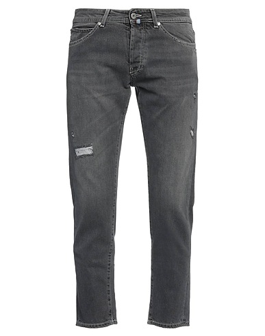MC DENIMERIE Denim trousers Lead 89% Cotton, 11% Elastane