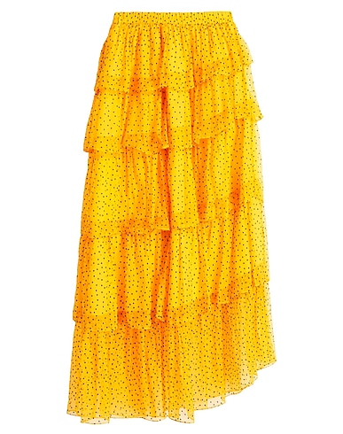 SANDRO Midi skirt Marigold 100% Silk