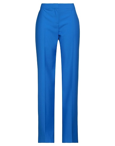 MCQUEEN Casual trouser Bright blue 100% Wool