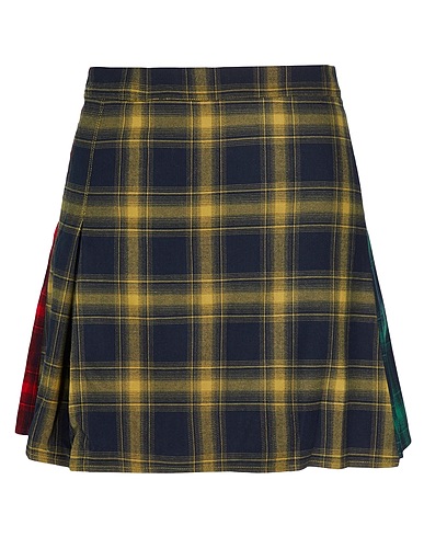 8 by YOOX Mini skirt TARTAN PLEATED KILT MINI SKIRT
 Black 50% Recycled polyester, 25% Organic cotton, 25% Viscose