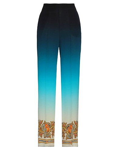ETRO Casual trouser Deep teal 100% Silk