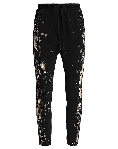 NOSTRASANTISSIMA Casual pants Black 95% Cotton, 5% Elastane
