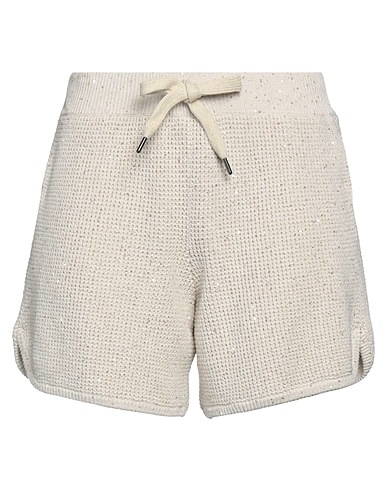 BRUNELLO CUCINELLI ショートパンツ＆バミューダパンツ ベージュ コットン 96% / ポリエステル 4% / 真鍮/ブラス / アセテート / シルク