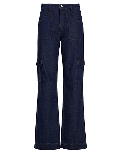 8 by YOOX Denim trousers ORGANIC COTTON DENIM CARGO
 Blue 100% Organic cotton