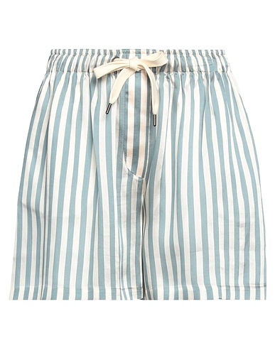 BRUNELLO CUCINELLI Shorts & Bermuda Pastel blue 86% Viscose, 14% Silk, Acetate