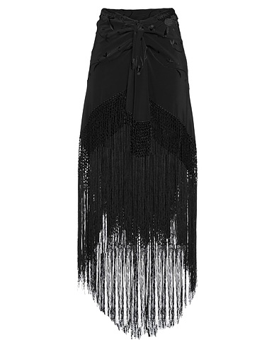 ROOM 717 Maxi Skirts Black 100% Silk