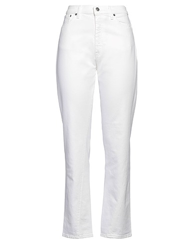DONDUP Denim pants White 98% Cotton, 2% Elastane