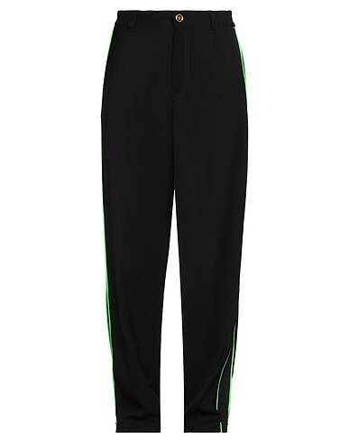 VERSACE Casual trouser Black 97% Polyamide, 3% Elastane