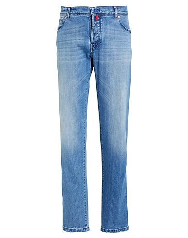 KITON Denim trousers Blue 98% Cotton, 2% Elastane
