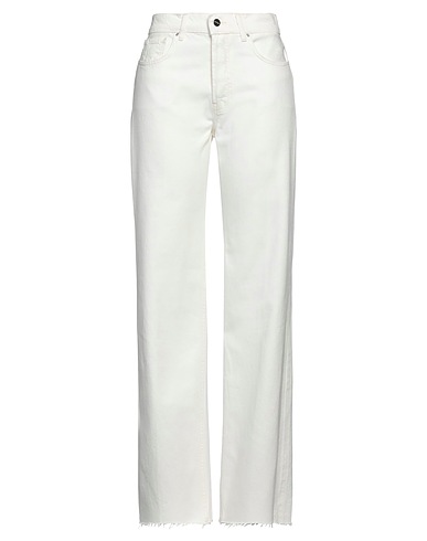 ANINE BING Denim pants Ivory 100% Cotton