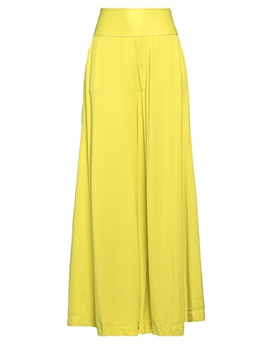 MÊME ROAD Casual trouser Lime green 100% Viscose