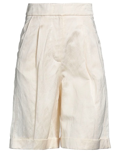 PESERICO Shorts & Bermuda Ivory 57% Viscose, 32% Linen, 11% Cotton