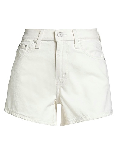 LEVI'S Denim shorts Off white 100% Cotton
