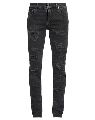 DOLCE&GABBANA Denim pants Charcoal 99% Cotton, 1% Elastane
