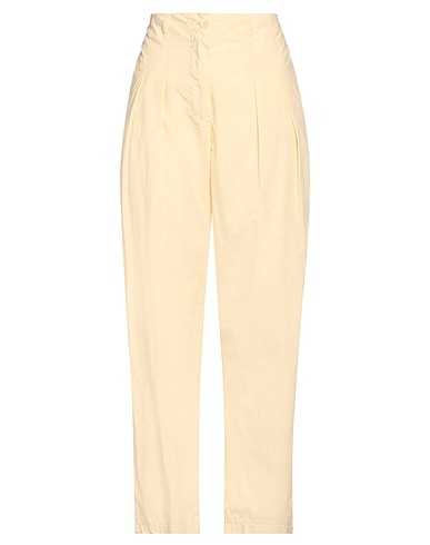 MANILA GRACE Pantalón Amarillo pastel 100% Algodón