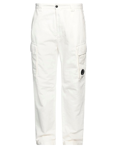 C.P. COMPANY Casual pants Off white 51% Cotton, 49% Linen