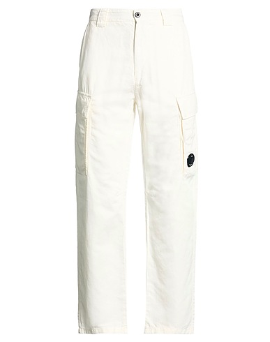 C.P. COMPANY Повседневные брюки BIANCO 51% Хлопок, 49% Лен