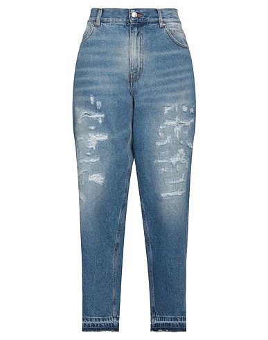 VICOLO Denim pants Blue 100% Cotton