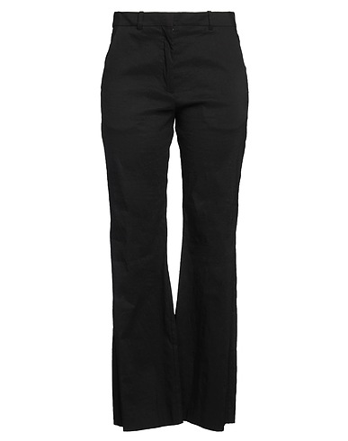 MALLONI Casual trouser Black 40% Linen, 31% Cotton, 24% Polyamide, 5% Elastane