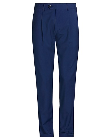 MANUEL RITZ Casual trouser Navy blue 100% Virgin Wool