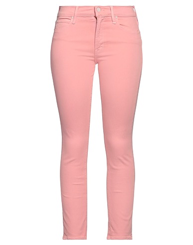 MOTHER Denim trousers Pink 94% Cotton, 4% Polyester, 2% Elastane