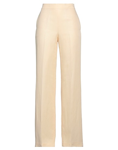TWINSET Casual pants Beige 83% Viscose, 17% Linen