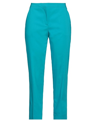 CAMICETTASNOB Casual pants Turquoise 62% Cotton, 33% Polyester, 5% Elastane