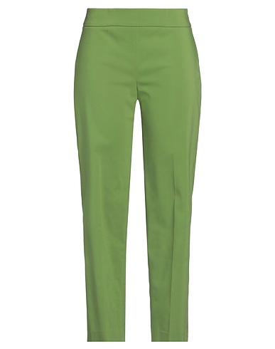 CAMICETTASNOB Casual trouser Green 62% Cotton, 33% Polyester, 5% Elastane