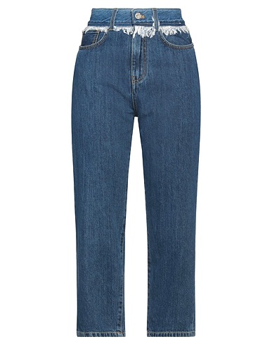 MANILA GRACE Denim pants Blue 100% Cotton