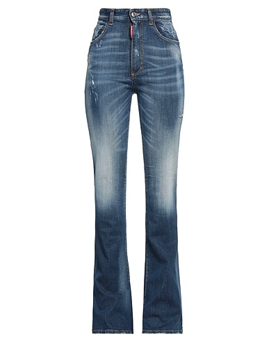 DSQUARED2 Denim trousers Blue 98% Cotton, 2% Elastane, Calfskin