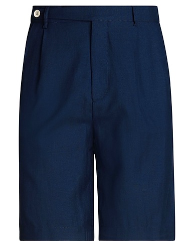 BRUNELLO CUCINELLI Shorts & Bermuda Navy 60% Linen, 40% Wool