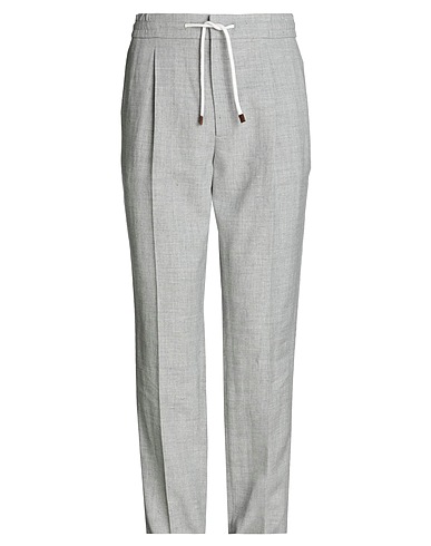 BRUNELLO CUCINELLI 캐주얼 바지 라이트 그레이 60% 리넨, 40% 울