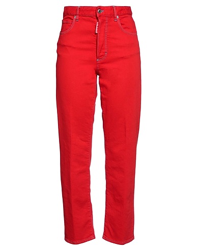 DSQUARED2 Denim trousers Red 98% Cotton, 2% Elastane